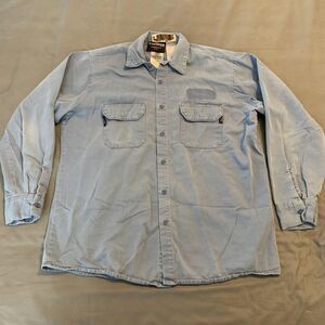 Steelguard Essentials FR Shirt Mens Large Light Blue Flame Resistant Workwear